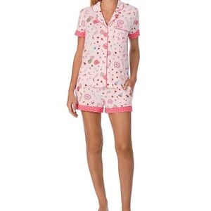 Kate Spade Fun Print Pink and White Pajama Set